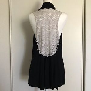 Embroidered Cardigan Vest
